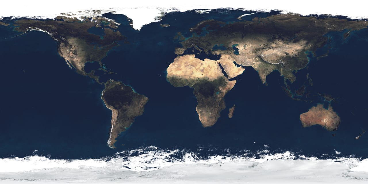 World map — humanitarian travel destinations